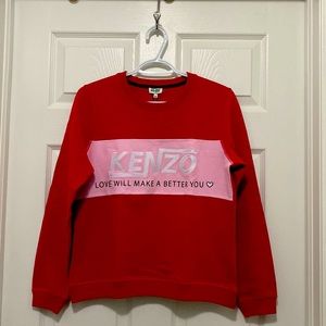 BNWT Kenzo Love will make a better you. Special Valentine Kenzo Red Sweater